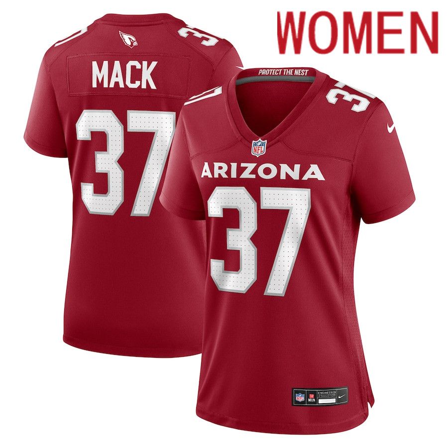 Women Arizona Cardinals #37 Marlon Mack Nike Cardinal Team Game NFL Jersey